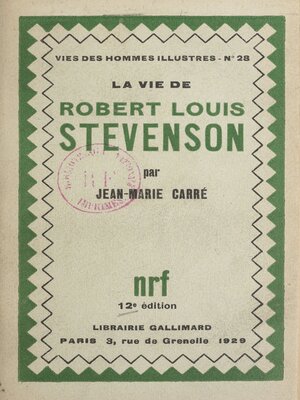 cover image of La vie de Robert Louis Stevenson